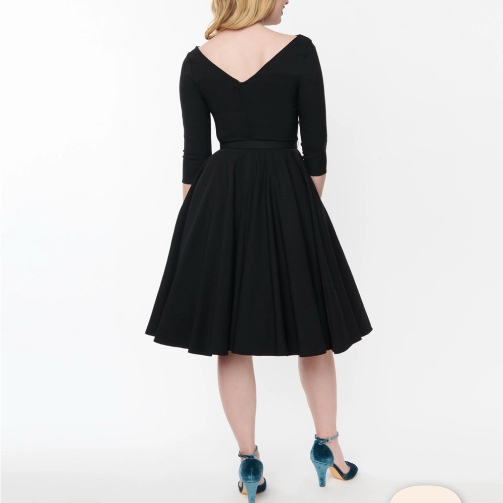 Unique Vintage Black Dress - Picture 3 of 6